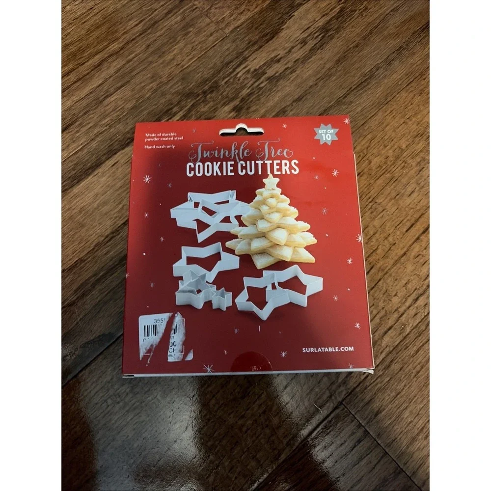 Sur la Table CHRISTMAS Tree TWINKLE TREE Star COOKIE CUTTERS RED 10pc cutter new